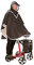 FabaCare Regenjacke Poncho für Rollator Nutzer, Regenponcho mit Sichtfenster und Reflektoren, Rollator-Jacke mit Kapuze, grau, mit FabaCare Spezialversiegelung