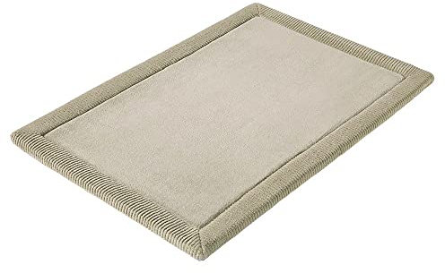 PANA® Memoryschaum Badematte (60 x 90 cm) • Flauschiger Badteppich aus weichen Mikrofasern • Mikrofaser Badvorleger • Rutschfester und waschbarer Duschvorleger • Farbe: Sand