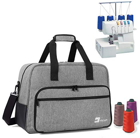 Yarwo Overlocker-Tasche, Tragetasche für Overlocker, Transport- und Aufbewahrungstasche für Overlocker (passend für die meisten Overlock) und Andere Zubehörs, Grau