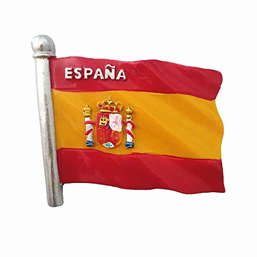 3D National Flag Spanien Kühlschrankmagnet Souvenir Geschenk Zuhause Küche Kühlschrank Dekoration Magnet Sticker Craft Collection
