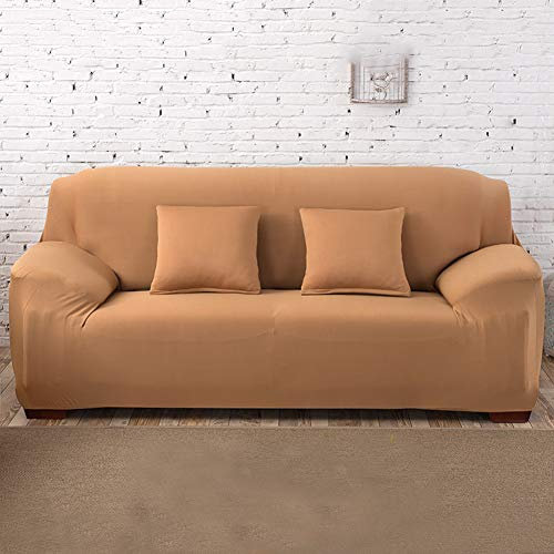 HONGBI Moderne Einfache Elastischer Sofabezug,Stretch Sofa-Überwürfe Sofahusse Couchbezug Sofabezüge Sofa überzug Einfarbige All-Inclusive Sofa Abdeckung Sesselbezug,Hussen für Sofa,Couch J 4 Sitzer