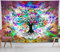 LB 200x150cm Tapisserie Murale Arbre de la vie Tenture Murale Trippy Couverture Murales Coloré Tapisseries Decoration Murales pour Maison Salon Chambre Dortoir