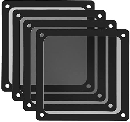 iYueMps 4Pack 140mm Dust Filter for Computer Cooler Fan Magnetic Frame PC Fan Dust Mesh PC Cooler Filter Dustproof PVC Cover Computer Fan Grills-Black