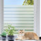 Coavas Window Privacy Film Frosted Glass Window Film Sun Blocking Window Coverings Non-Adhesive Window Blinds Film Window Cling Privacy Film Bathroom Decorative Frosting Window Clings (78.7 x 23.6 in)
