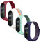 HYKEJI 4 Stück Nylon Solo Loop Armband Kompatibel mit Xiaomi Mi Band 6/Mi Band 5/Mi Band 4/Mi Band 3, Nylon Armbänder Uhrenarmband Sport Ersatzband für Xiaomi Mi Band 6/5/4/3 (4PCS-L)