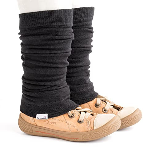 divata Kinder Stulpen (Schwarz) - Ballettstulpen ohne Fersenloch - Kleinkinder Sport und Tanzstulpen Beinstulpen, weiche Legwarmer für Mädchen und Jungs