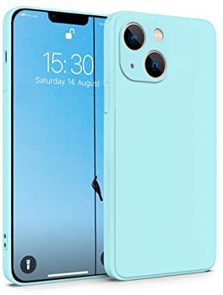 MyGadget Cover per iPhone 13 Mini - Custodia Protettiva in Silicone Morbido – Case TPU Flessibile - Ultra Protezione Antiurto & Antiscivolo Azzurro