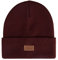 Levi's All Season Comfy Leather Logo Patch Cuffed Hero Beanie, Burgunderrot massiv, Einheitsgre