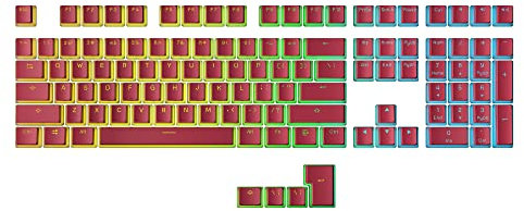 Ranked Pudding PBT-Tastenkappen | 112 Double Shot Transluzent ANSI US- und ISO-Layout | OEM-Profil für mechanische RGB-Gaming-Tastatur (Very Peri)