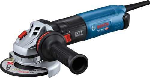 Bosch Professional Winkelschleifer GWS 17-125 TS (inkl.Zusatzhandgriff, Schutzhaube, Trennschutzhaube, Staubfilter, ;Zweilochschlüssel, Aufnahmeflansch, Spannmutter)