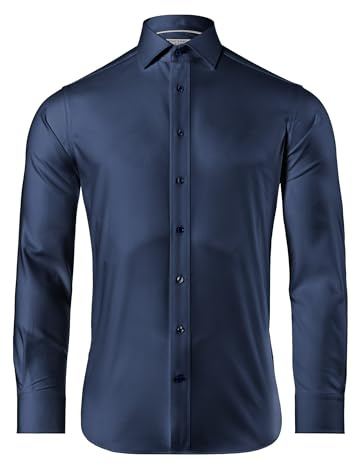 Vincenzo Boretti Hemd, Regular-fit/gerader Schnitt, Twill - bügelfrei