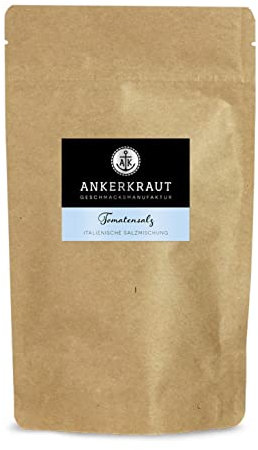 Ankerkraut Sel à tomates - 300 g - Dans un sachet - Sel au goût de tomate - Sans sucre - Pizza - salade - Viande - Assaisonner - Cuisson de qualité supérieure