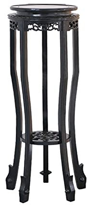 ARZARF Bonsai Pedestal Wooden Plant Display Stand Chinese Wood Vase Base Hand-Crafted Oriental Vase Stand Accessories Decor/Fish Bowl Stand Vase Pedestal Stands