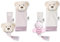 Set Hochets bébé pour pieds et poignets Ours rose
