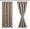 JIUZHEN Verdunklungsvorhänge Gardinen mit kräuselband Vorhang Blickdicht Vorhänge Wohnzimmer Gardinen Schlafzimmer Thermovorhang Taupe, H137 x B117 cm,2er Set