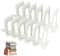 6 Paires Serre Livres 17 x 12 x 15 Cm, Serre-Livres Métal, Blanc Serre Livre Grand, Cale Livre, Livre pour Étagère, Serre Livres De Haute Qualité pour Livres, DVD, La Maison, Bureau 12 Pièces