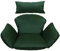 Hängesessel Kissen, Polster, Auflage für Polyrattan/Rattan Indoor Hängeschaukel, Hängekorb, Schaukel Korb, Rückenkissen in der Farbe Grün [114]