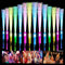 Vegena LED Leuchtstab Glasfaser, 36 Stück Leuchtstäbe Partyzubehör, LED Leuchtwedel Set, Glasfaser Leuchtstäbe, 3 Modi Bunt Blinkende LED-Leuchtstäbe für Hochzeit, Party, Disko und Konzert