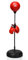 GYMAX Punching Ball avec Hauteur Réglable pour Enfants et Adultes, Sac de Frappe sur Pied avec Pompe, 2 Gants de Boxe Idéals pour l'Entraînement de Boxe, Rouge