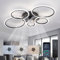 ycwdcz Plafoniera con Ventilatore da Soffitto, Anelli Lampadario Led con Ventilatore da Soffitto, Dimmerabile, Motore DC, Modalità Estate Inverno, Ventola Soffitto con Luce e Telecomando, Nero