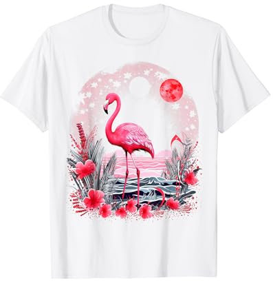 Flamant rose abstrait art animal nature graphique flamant rose T-Shirt