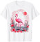 Flamant rose abstrait art animal nature graphique flamant rose T-Shirt