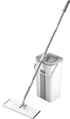 Trapeadores for limpieza de pisos, trapeador manos libres con cubo for trapeador, juego de escurridor, almohadillas de microfibra, trapeador de pared for piso de madera, suministros de limpieza, herra