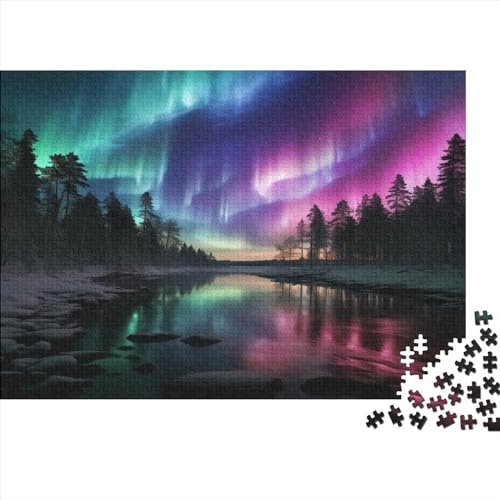 Northern Lights in Norway Puzzles1000 Pieces Jigsaw Puzzles For Teens And Adults 1000pcs (75x50cm)