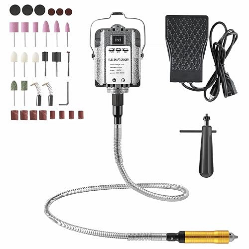 NArra Rotationswerkzeug1200W für Flex Shaft Elektrische hängende Schleifmaschine mit Vorwärts- und Rückwärtsrotationsschalter, Vielseitige Schleifmaschine zum Schnitzen, Polieren, Bohren und Polieren