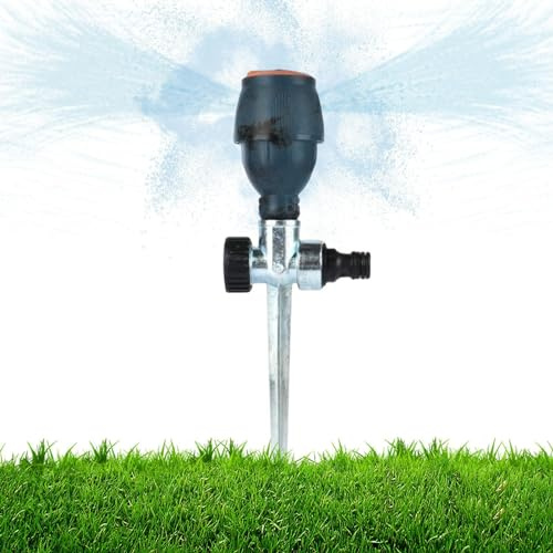 Rasensprenger 360°, Rotating Tripod Sprinkler, Rasensprenger Große Flächen, Automatische Bewässerungssystem Rasen, Drehbarer Gartensprenger Für Große Flächen, Hof, Garten, Rasen