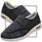Möge Chaussons Diabétiques Homme Réglable Orthopédique Sandales Large Chausson Fermeture Scratch pour Personne Âgée Pieds Gonflés Arthrite Oedème Swollen Pantoufle(Color:BlackGrey,Size:37 EU)