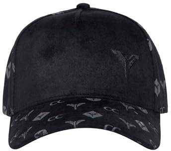 Carlo Colucci Unisex Basecap mit Monogram Print Schwarz OS