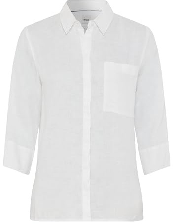 BRAX Style Vicki Bluse aus Leinen mit verdeckter Knopfleiste