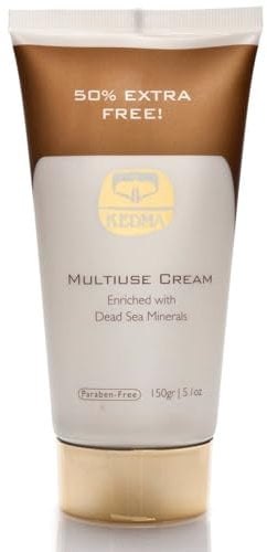 Kedma - Multi-Use Creme ohne Fettfilm mit Mineralien aus dem Toten Meer - Feuchtigkeitsspendend für Gesicht, Hände und Nägel - 150g