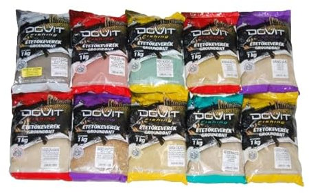 Dovit Karpfenfutter Set 10 kg. verschiiedene Aromen mit 1 kg Angelnfutter Grundfutter Fischfutter Groundbait