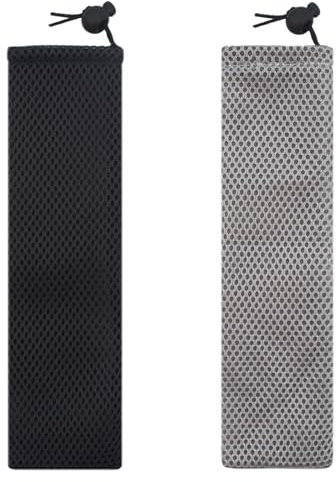 ZJCANGLIU 2 Piezas Bolsa para Cubiertos,con Cierre de Cordón,Porta Cubiertos Portátil,Bolsa Cubiertos Vacía,Lavable,para Oficina,Escuela,Viajes,Camping,Senderismo,Picnic,27 x 7cm (Negro+Gris)