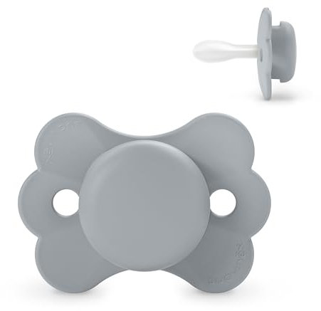 Suavinex Schnuller für Babys 6-18 Monate, mit physiologischem Silikon-Sauger SX Pro, symmetrischem, flachem und flexiblem Sauger, Respektiert die Mundentwicklung, Verhindert Hautirritationen, Blau Uni