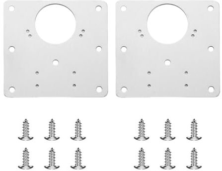 2 Pcs Kitchen Door Hinge Repair Plate,Cupboard Door Hinge Repair Plate,Stainless Steel Hinge Repair Plates with Holes,Cupboard Hinges(3.45x3.45inch)