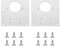 2 Pcs Kitchen Door Hinge Repair Plate,Cupboard Door Hinge Repair Plate,Stainless Steel Hinge Repair Plates with Holes,Cupboard Hinges(Size:3.45x3.45inch)