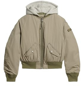 Superdry Damen MA1 Bomberjacke mit Kapuze