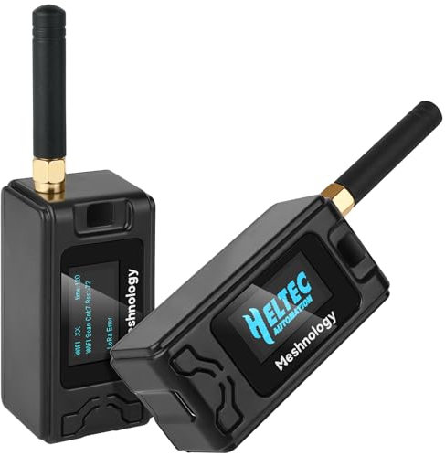 2 Pack ESP32 LoRa V3 Development Board + 1100mAh Battery + Protect Case Set - with 868MHz Antenna and SX1262 LoRa V3 Devices for Meshtastic Ar duino LoRawan IOT (N30 Version, Black)