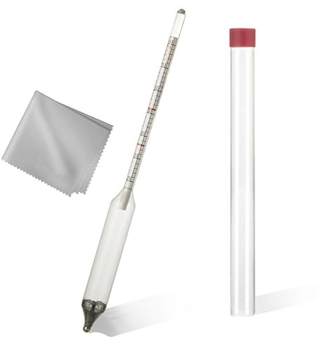 Zuckergehalt Messgerät Winzer Hydrometer Für Hausbrauwein, Obstwein, Bier - Alkoholmeter Zur Messerung Von Dichte, Zuckergehalt, Potentiellen Alkoholgehalt Vor Der Gärung, Glasdichtemessgerät