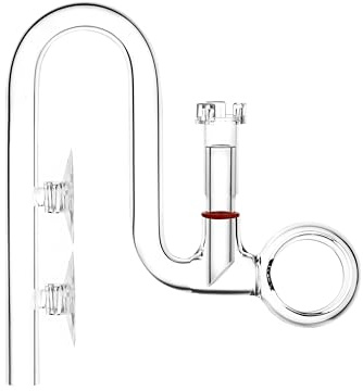 JARDLI Glas Lily Pipe Spin Auslauf mit Skimmer Oberflächenabzug für bepflanztes Aquarium (10mm für 9/12mm Schlauch)