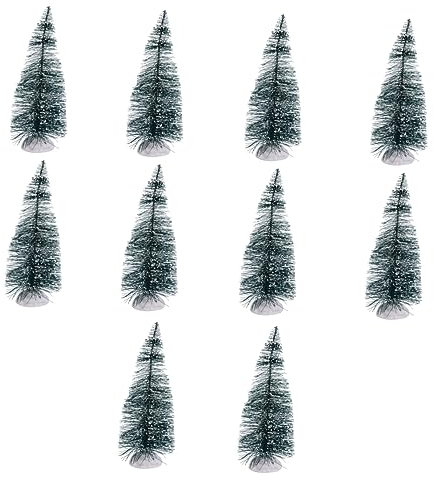 Cabilock 1 Juego Mini Árbol de Navidad Adornos de Escritorio Decoraciones de Mesa con Base de Blanca para Hogar y Tienda
