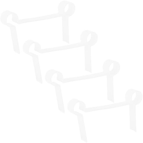 WOONEKY 4pcs White Glass Shower Door Hinge Gaskets Seal Pads for Shower Screen Clamps Replacement Bathroom Glass Door Cushion Buffer