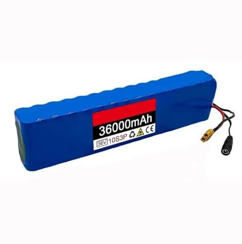 36V Batteria Al Litio Per Bicicletta Elettrica 36AH 10S3P Batteria Ricaricabile Da 36V Monopattino Elettrico Batteria Rimovibile Per Motori Da 200-500W XT30+JST