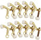Design House 181768 Hinge Pin Stop Wall Protector with Rubber Tip Adjustable Door Stoppers, 10-Pack, Polished Brass, 10 Pack