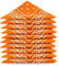 Karl Loven BANDANA 10 Stück Orange - Paisley Muster - 100% Baumwolle TÜV geprüft - Dicker Stoff - 20 Exklusivfarben