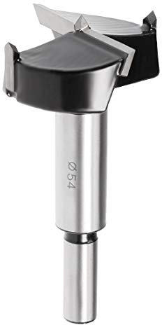 Sourcingmap Forstner 54 mm – Scie-cloche en carbure de tungstène pour le travail du bois (noir, argenté)