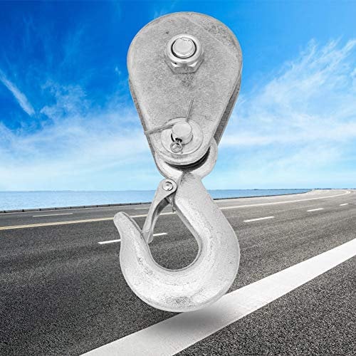 Steel Lifting Pulley Wheel, Pulley Blocks Shell Blocks High Strength Steel Single Wheel Lifting Rope Pulley Block(1 t)